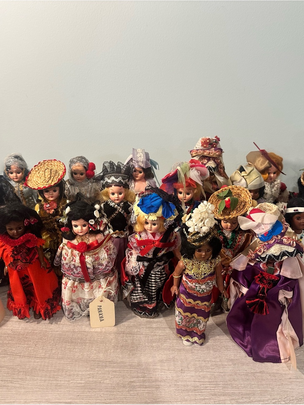 Vintage Dolls of the World Lot of 24 With Sleepy Eyes 8” Tall